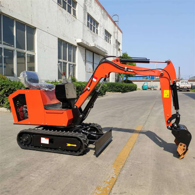 Orange Color 1 Ton Mini Excavator With Rubber Track